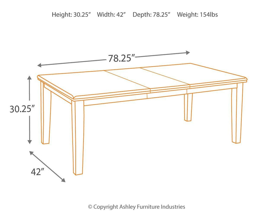 Haddigan - Rect Dining Room Ext Table