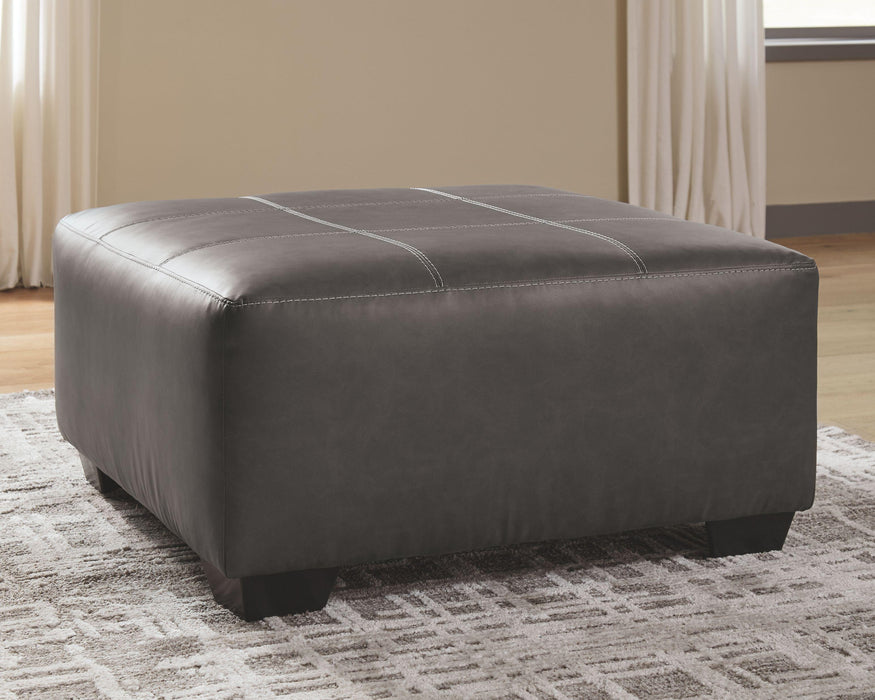 Aberton - Gray - Oversized Accent Ottoman