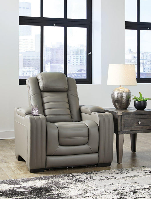 Backtrack Gray Power Recliner