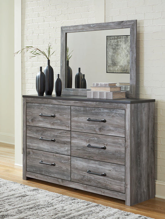 Bronyan Dark Gray Dresser and Mirror