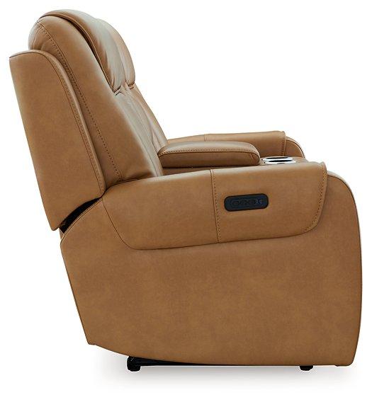 Card Player Cappuccino Power Reclining Loveseat