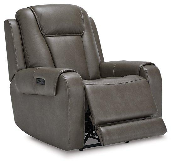 Card Player Smoke Power Recliner