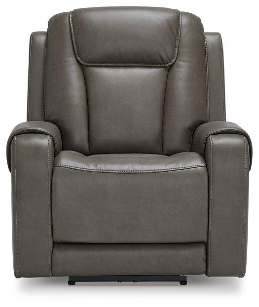 Card Player Smoke Power Recliner