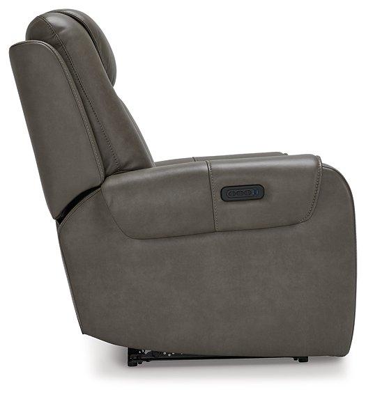 Card Player Smoke Power Recliner