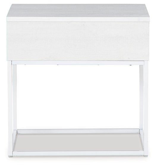 Deznee White End Table