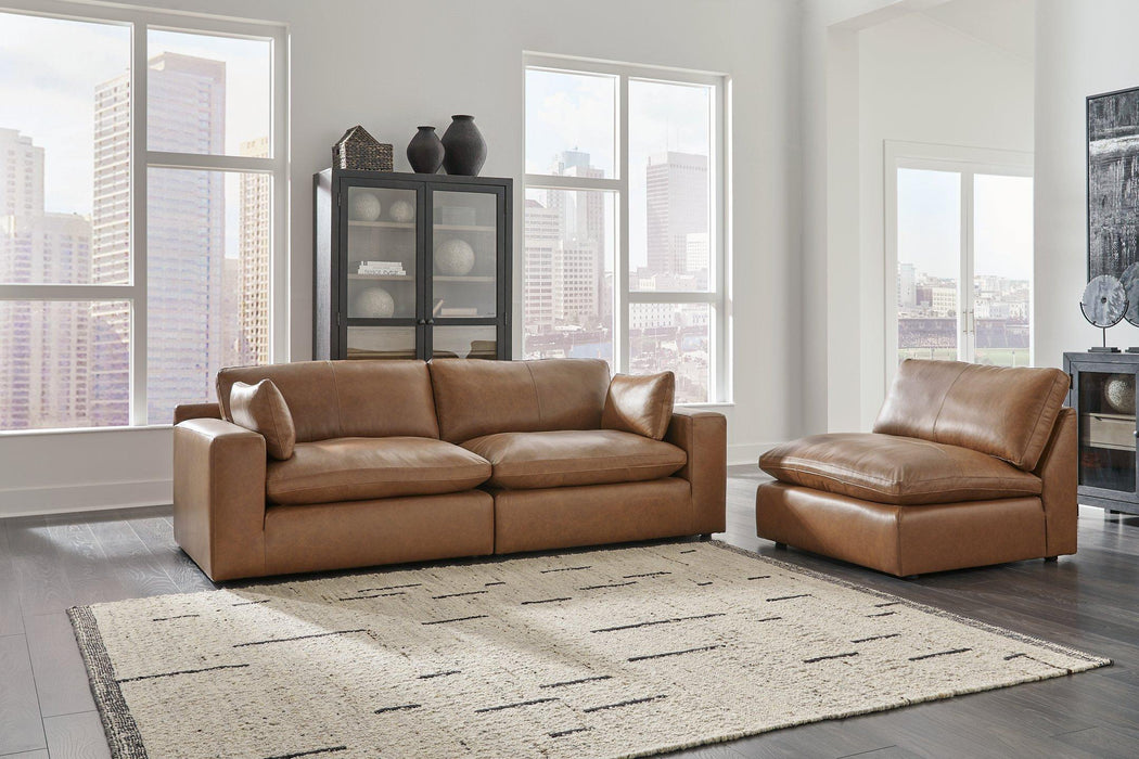 Emilia Caramel 3-Piece Sectional Sofa