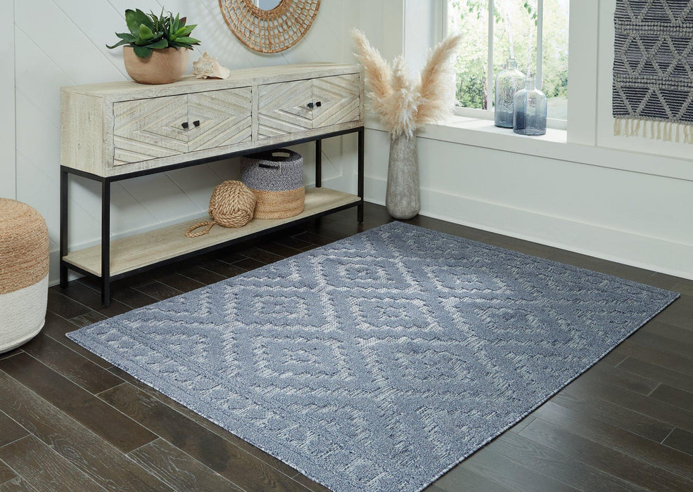 Finnwell Blue 5'3" x 7' Rug