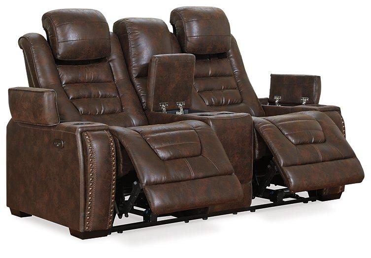 Game Zone Bark Power Reclining Sofa and Loveseat