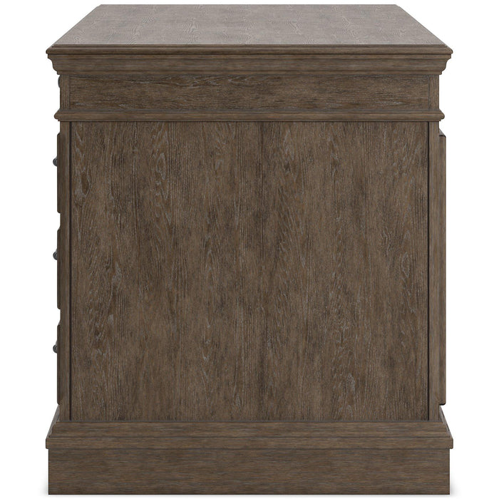 Janismore Weathered Gray Home Office Desk