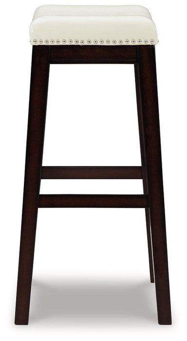 Lemante Ivory/Brown Bar Height Bar Stool (Set of 2)