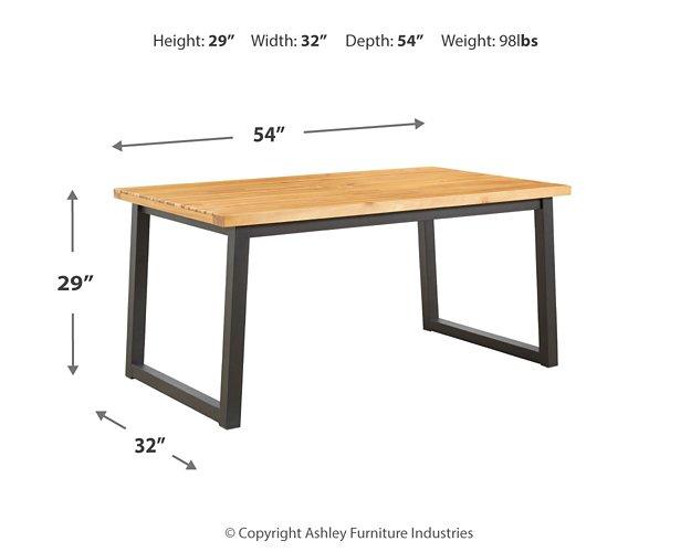 Town Wood Brown/Black Outdoor Dining Table Set (Set of 3)