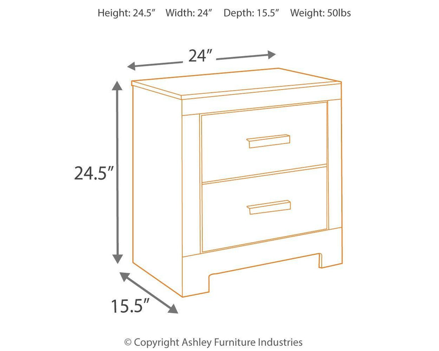 Culverbach - Two Drawer Night Stand