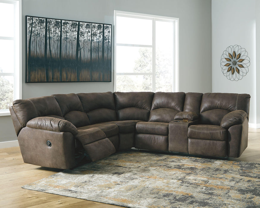 Tambo - 3 Pc. - Left Arm Facing Loveseat 2 Pc Sectional, Rocker Recliner