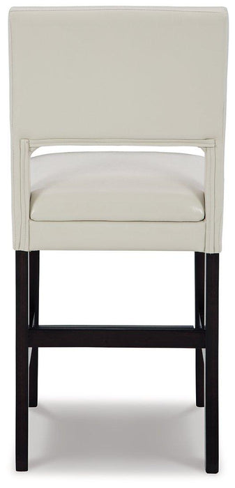 Leektree Ivory/Brown Counter Height Bar Stool