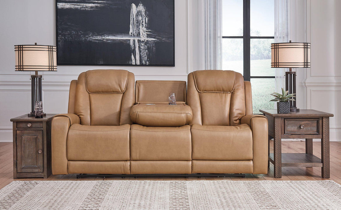 Card Player Cappuccino Power Reclining Sofa