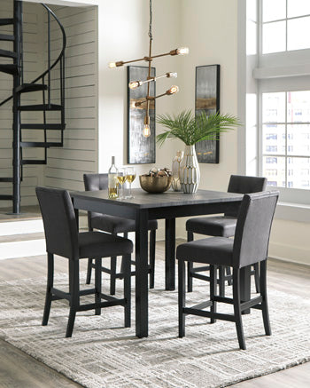 Garvine Counter Height Dining Table and Bar Stools (Set of 5)