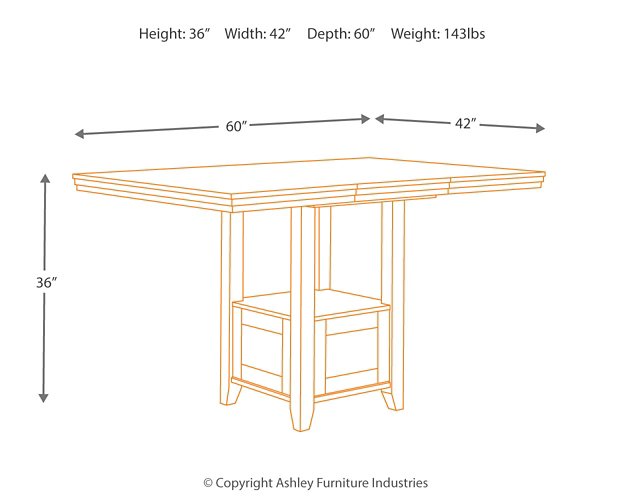 Ralene 8-Piece Counter Height Dining Package