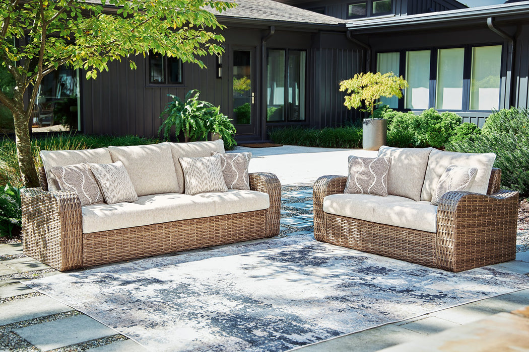 Sandy Bloom 4-Piece Outdoor Upholstery Package