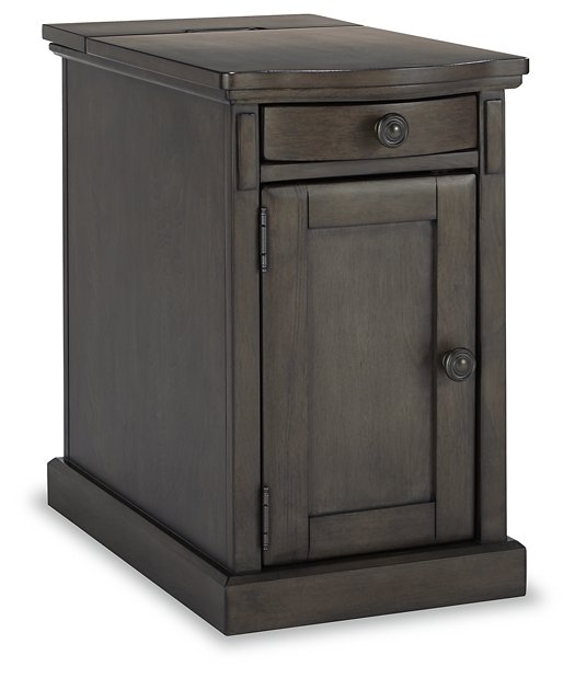 Laflorn Chairside End Table with USB Ports & Outlets