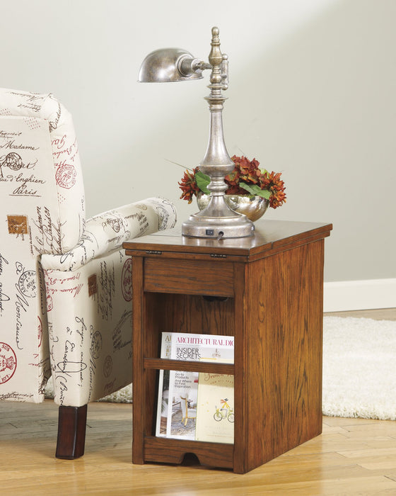 Laflorn Chairside End Table with USB Ports & Outlets