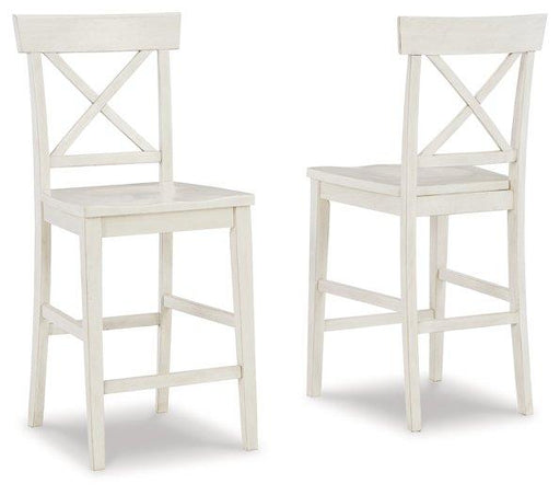 Stuven White Counter Height Bar Stool (Set of 2) image