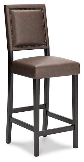 Benmara Brown/Dark Brown Bar Height Bar Stool image