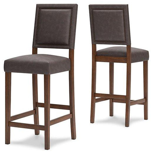 Benmara Grayish Brown/Brown Bar Height Bar Stool image